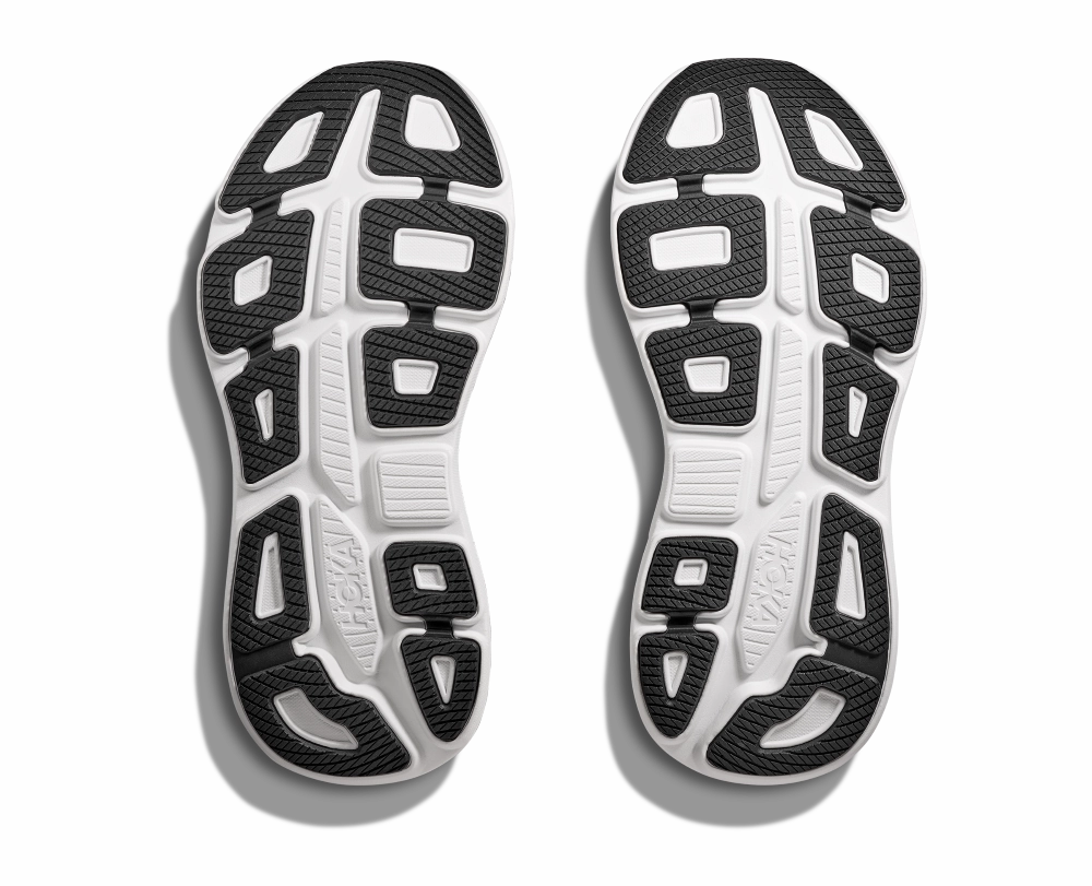 'HOKA' Men's Bondi 9 - Black / White (Extra Wide) Size 4