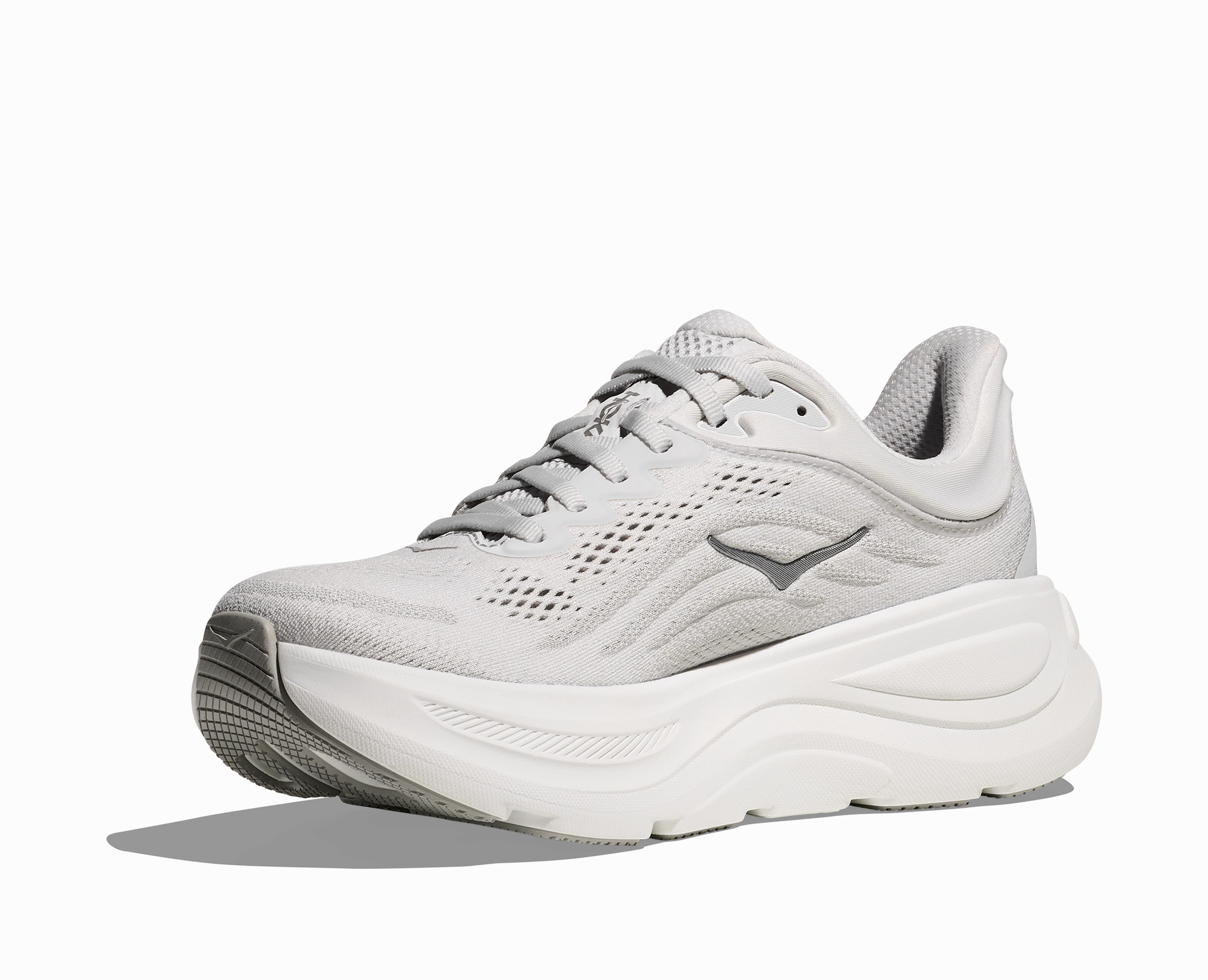 HOKA Women's Bondi 9 - STARDUST / SILVER Ghost 14 Running Shoes