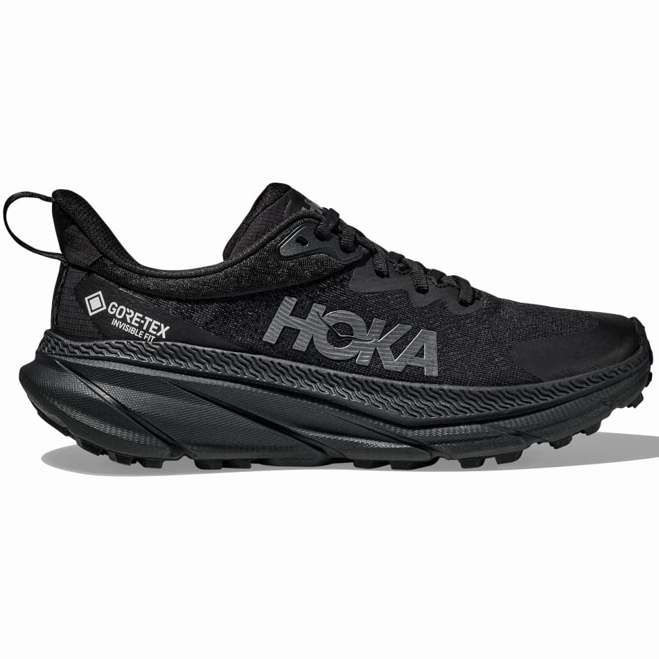 Different Explained Hoka Women's Challenger 7 GORE-TEX Trail Running Shoes Black / Black