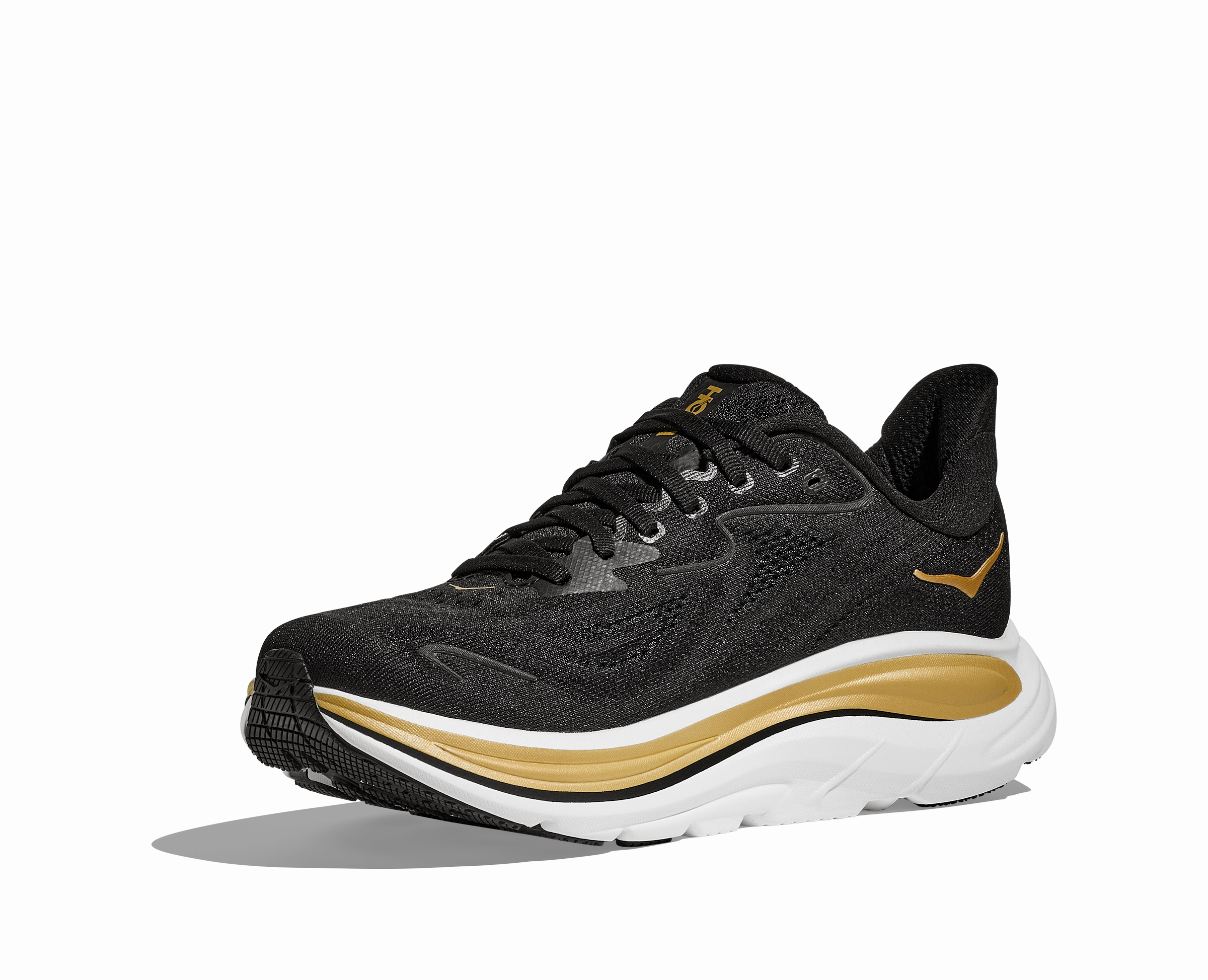 Running Shoes For Weak Knees HOKA Women's Clifton 10 - BLACK / GOLD