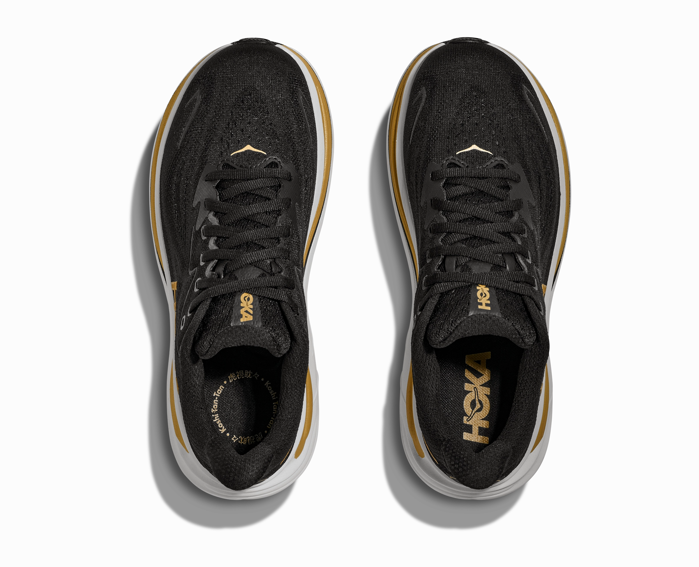 HOKA Women's Clifton 10 - BLACK / GOLD Best Minimal Shoes For Running