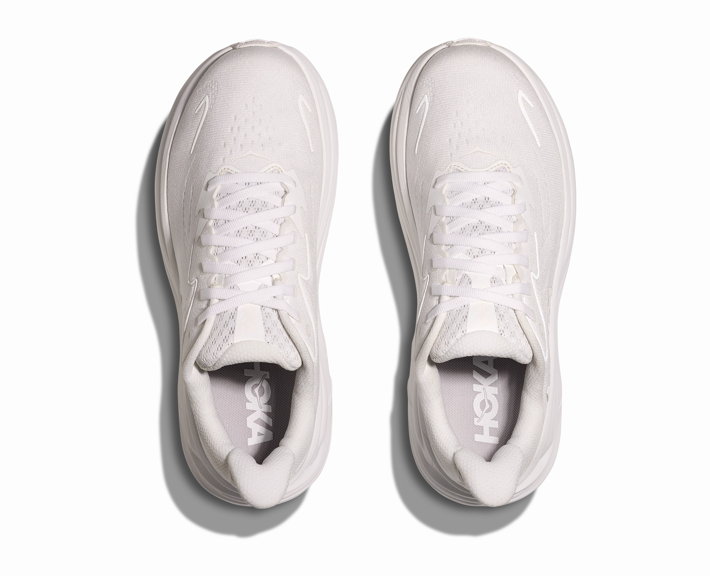 HOKA Women's Clifton 10 - WHITE / WHITE Best Barefoot Running Shoes