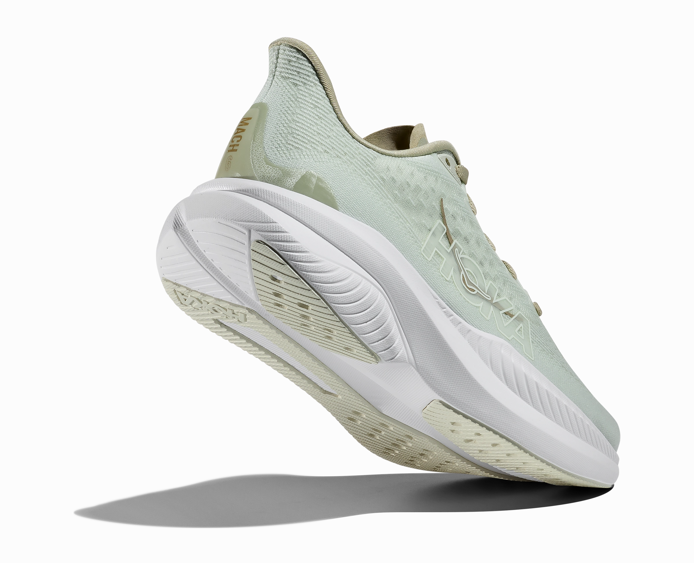 Tarahumara Running Shoes HOKA Women's Mach 6 - OYSTER MUSHROOM / TRUFFLE SALT