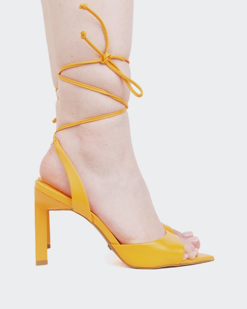 Sparkly Sandals Eivissa Orange Leather