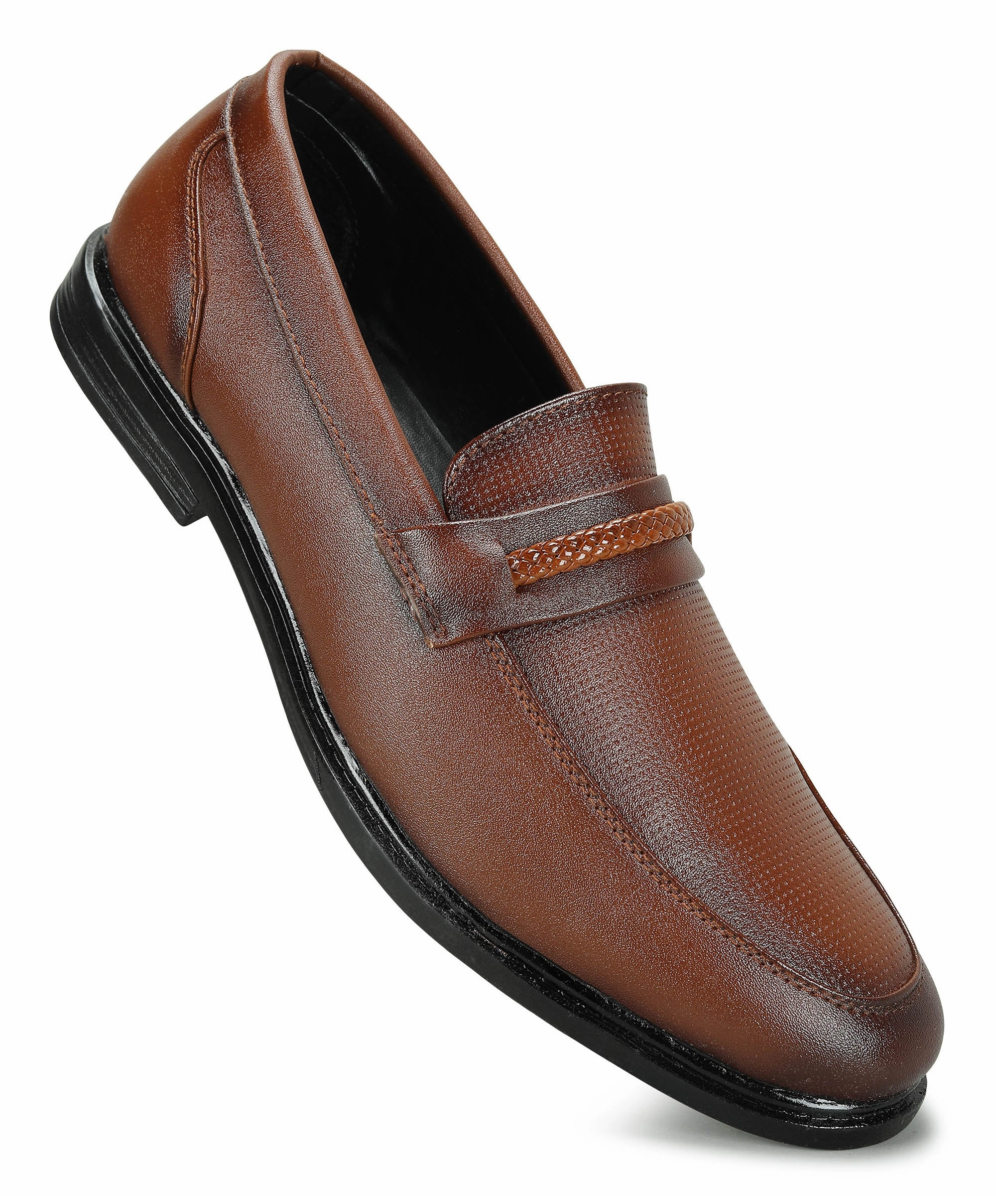 Paragon Men's Tan Formal Loafer Shoes | Cushioned Sole & Sturdy Construction Grenson Penny Loafers