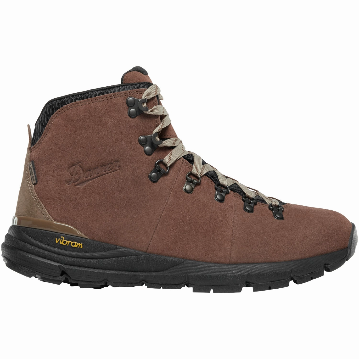 Danner Mens Mountain 600 Dark Earth/Chocolate Chip Suede Hiking Boots Dirt Hiking Shoes