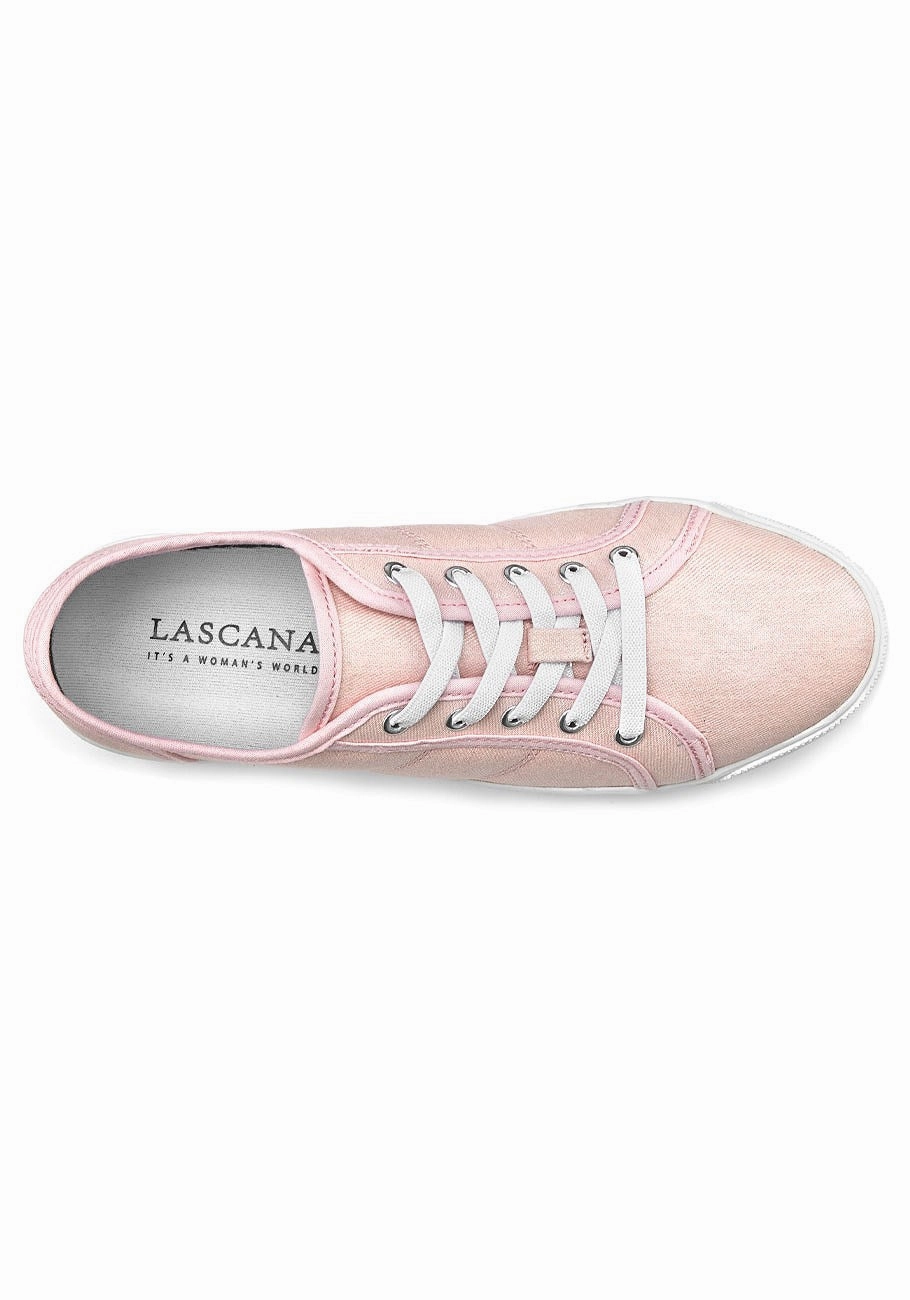 LASCANA Women's Comfortable Glitter Sneakers