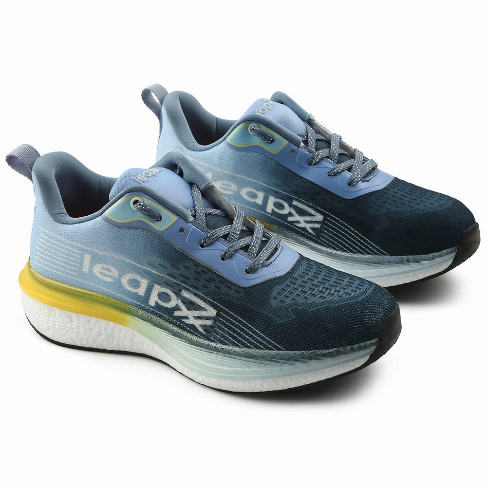 Leap7x Blue Sports Lacing Running Shoes For Men RWM-02 By Liberty Cross Training Weightlifting Shoes