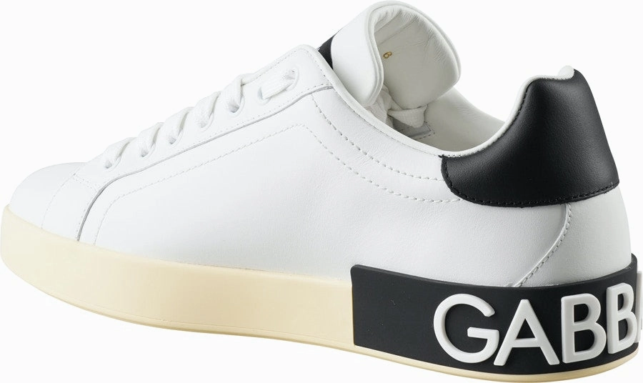 LEATHER PORTOFINO SNEAKERS WITH DG LOGO
