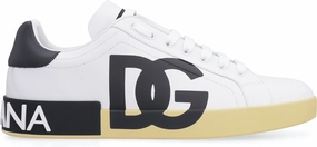 LEATHER PORTOFINO SNEAKERS WITH DG LOGO 
