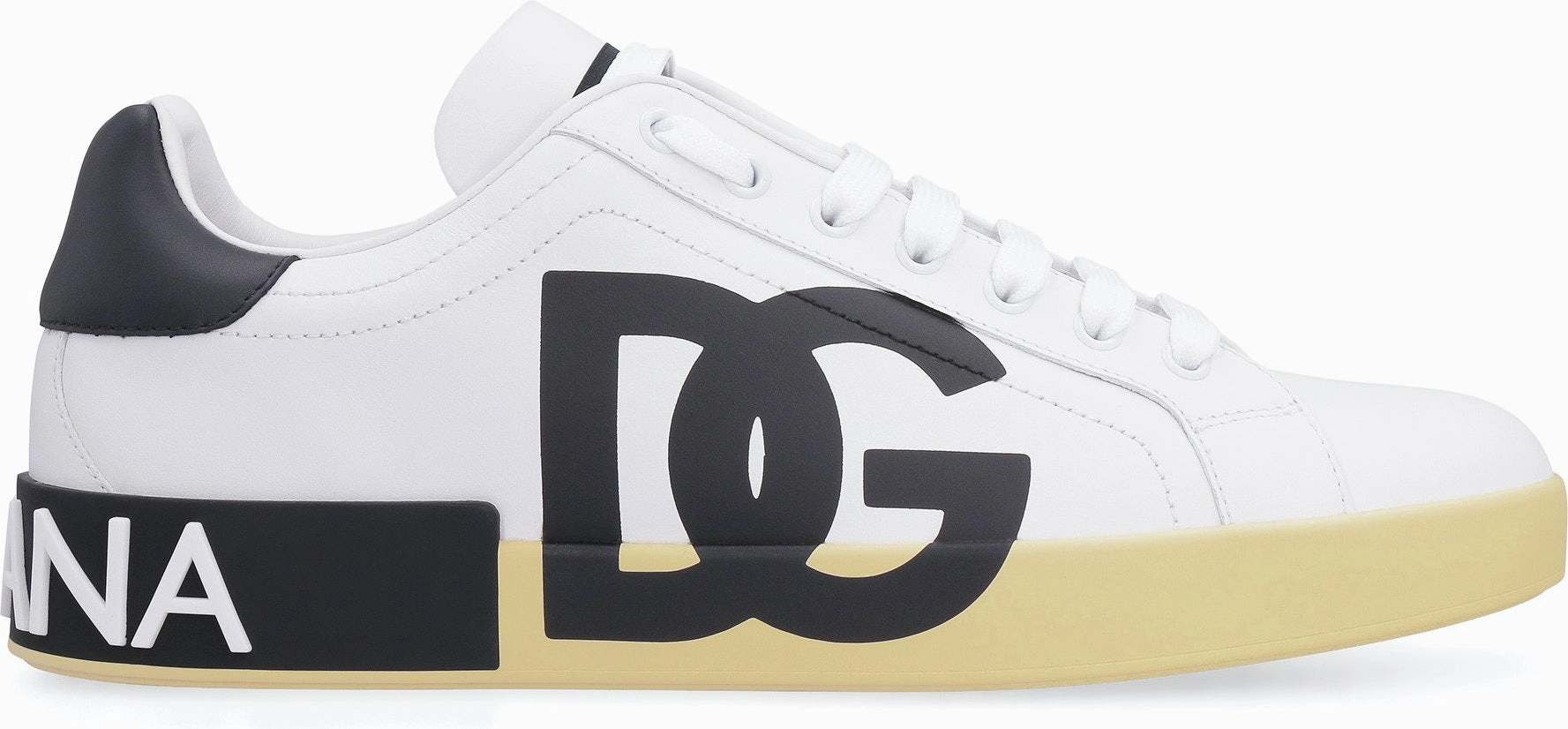 LEATHER PORTOFINO SNEAKERS WITH DG LOGO