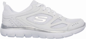 Hard Sole Training Shoes Skechers Summits Suited Womens Training Shoes - White
