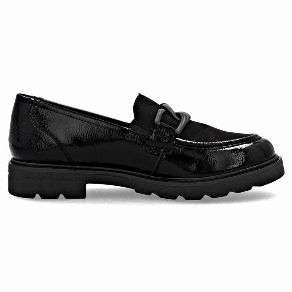Loafers And Remonte Anuschka 01 Black Leather Loafer (Women's)