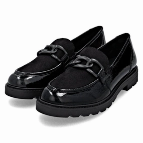 Vinny Loafers Remonte Anuschka 01 Black Leather Loafer (Women's)
