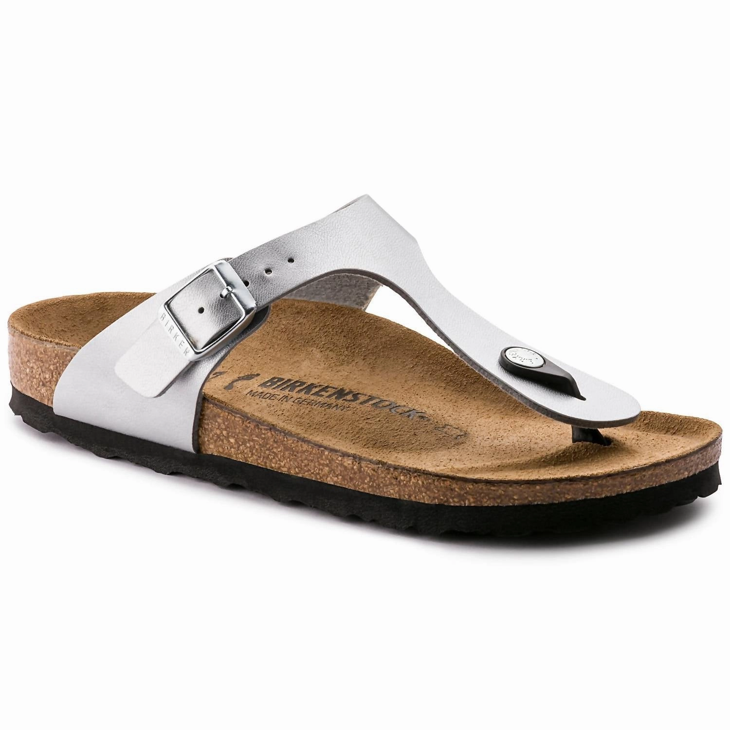 Women's Gizeh Birko-Flor Sandals In Silver Aravon Sandals