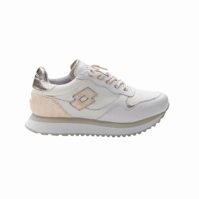 Lotto Leggenda sneakers da donna Wedge II Fish W 219594 10V white-golden almond Flat Foot Sneakers
