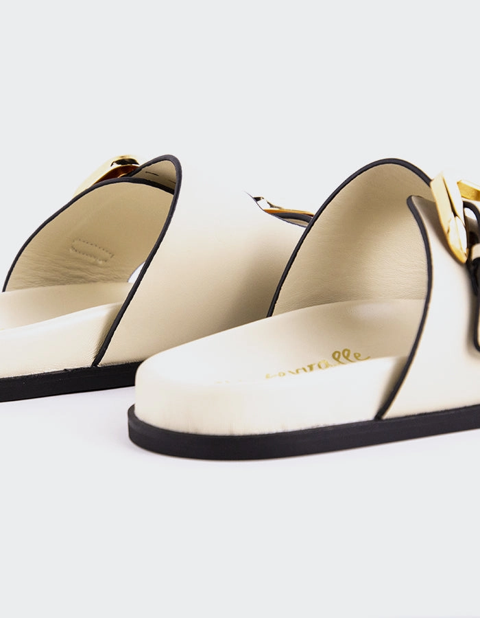 Stitching Sandals Sindy Off White Leather