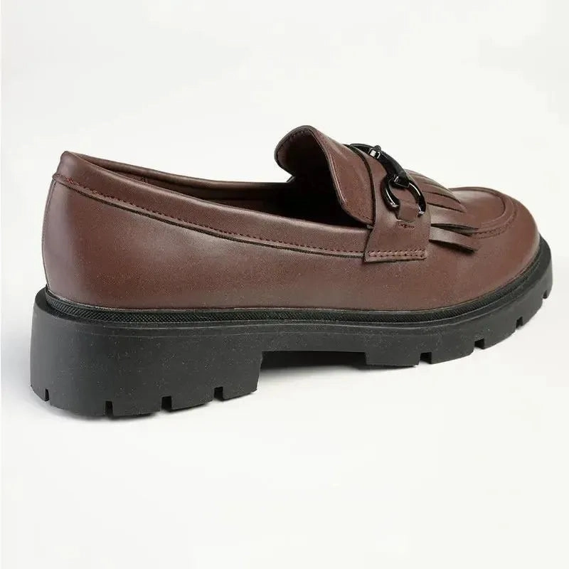Madison Bess Fringe Loafer - Brown Velasca Loafers
