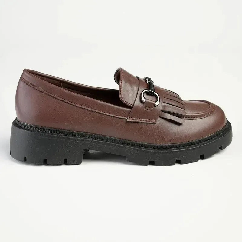 Madison Bess Fringe Loafer - Brown Circus Ny Loafers