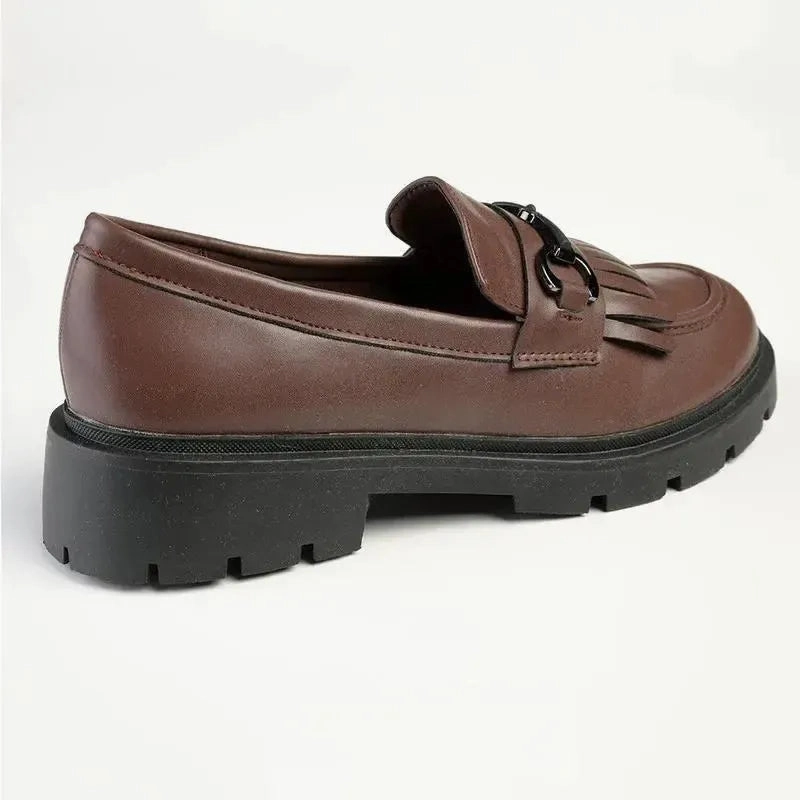 Madison Bess Fringe Loafer - Brown Moccasins Vs Loafers