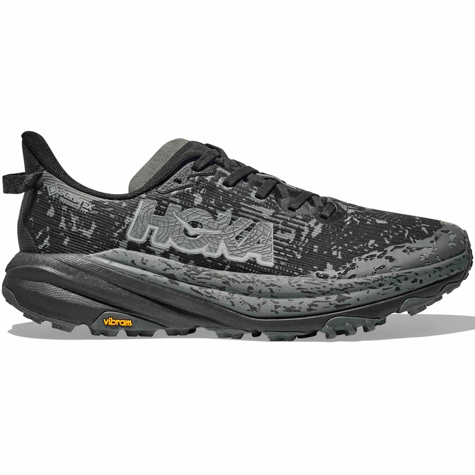 Women's Speedgoat 6 GORE-TEX Wide Fit Trail Running Shoes Black / Outer Orbit Shoes Stock Market