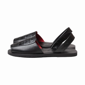 Mari / Marvin (Maven Black) Mid Heel Sandals