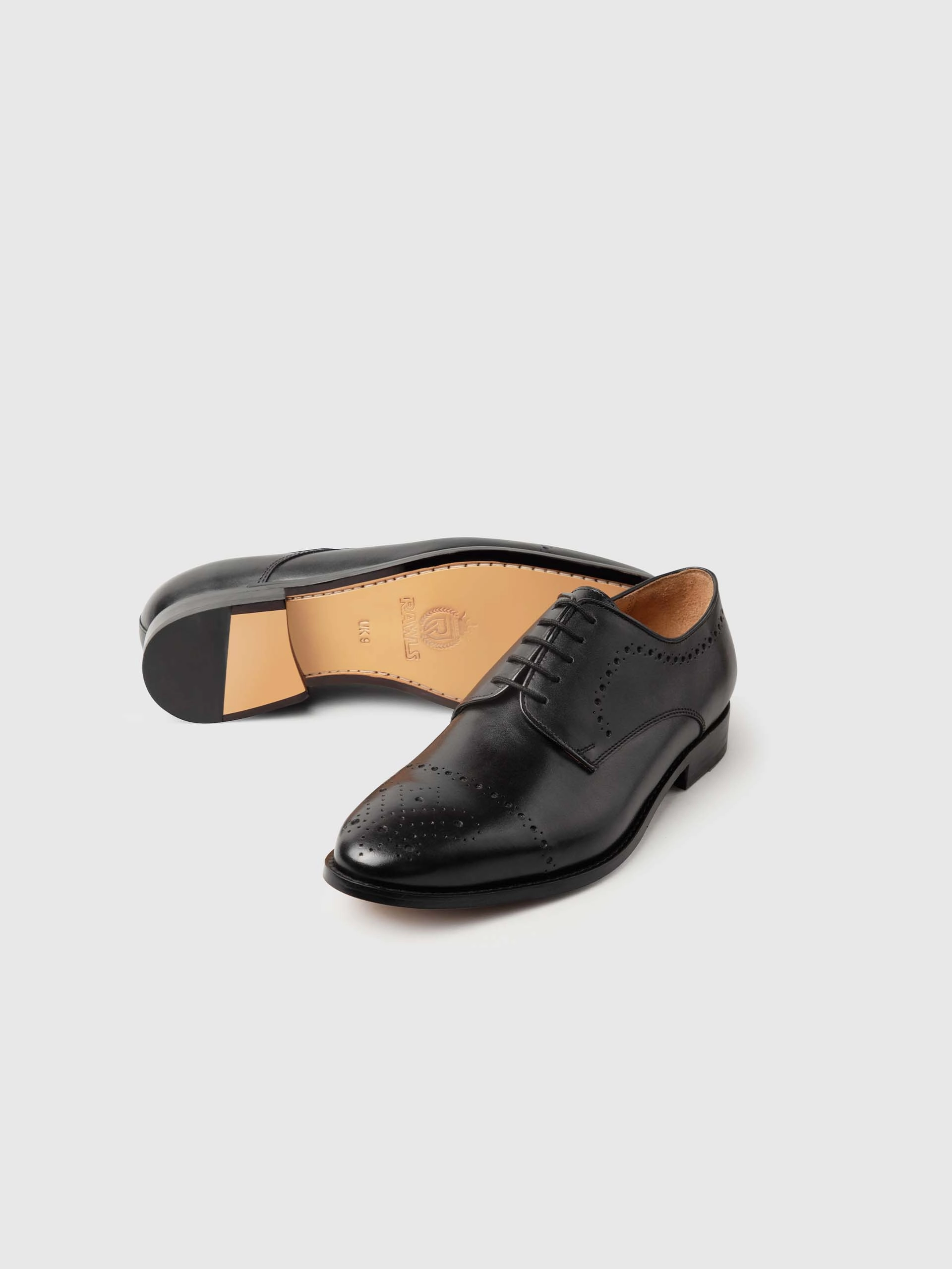Marshall Derby with Perforations - Black Donald Pliner Loafers