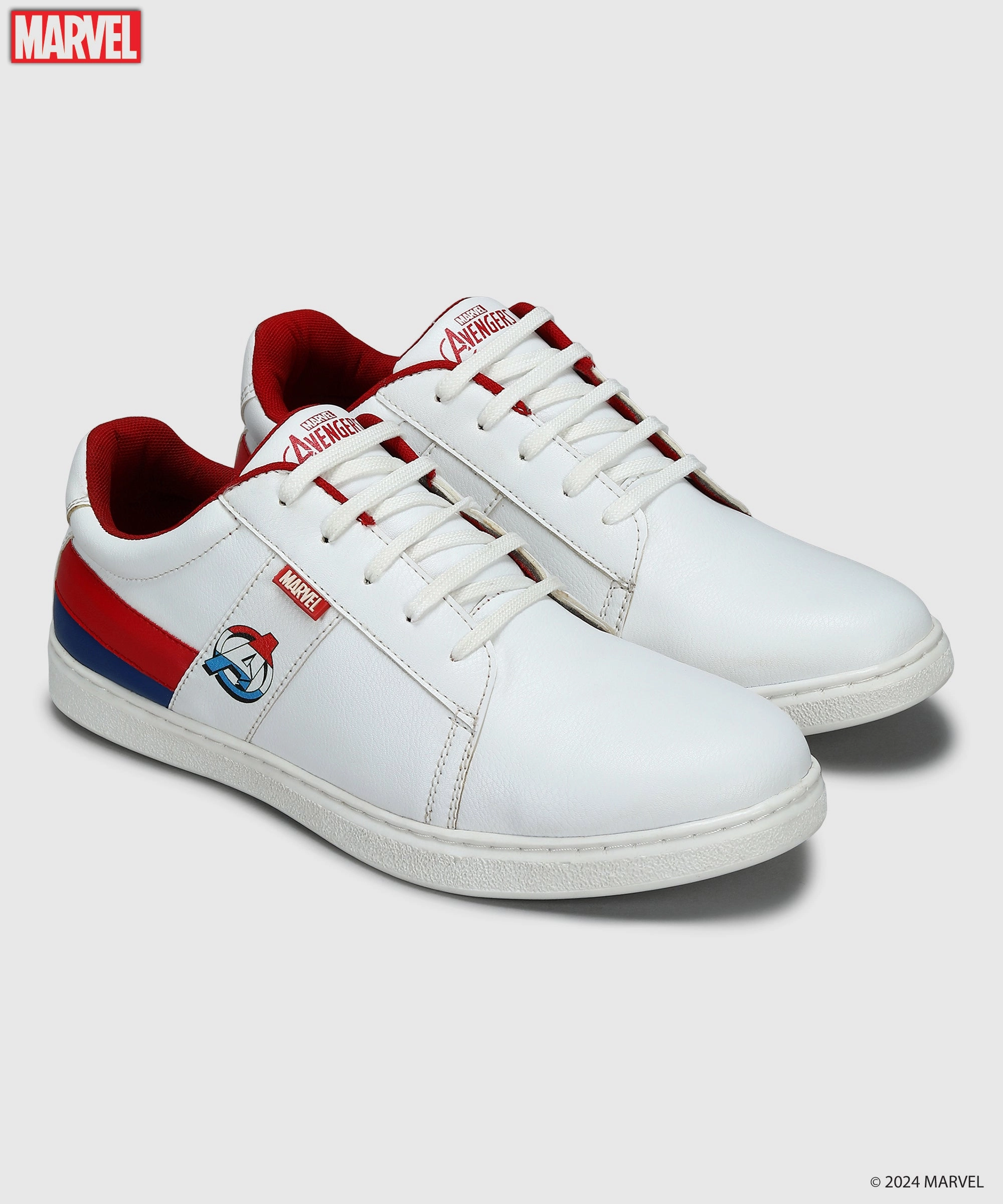 Hiking Shoes Sneakers Marvel Men's White Casual Sneakers | Cushioned & Lace up Outdoor Style