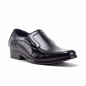 Men's 31334 Classic Square Toe Slip On Moc Toe Loafers Dress Shoes Crepe Loafers