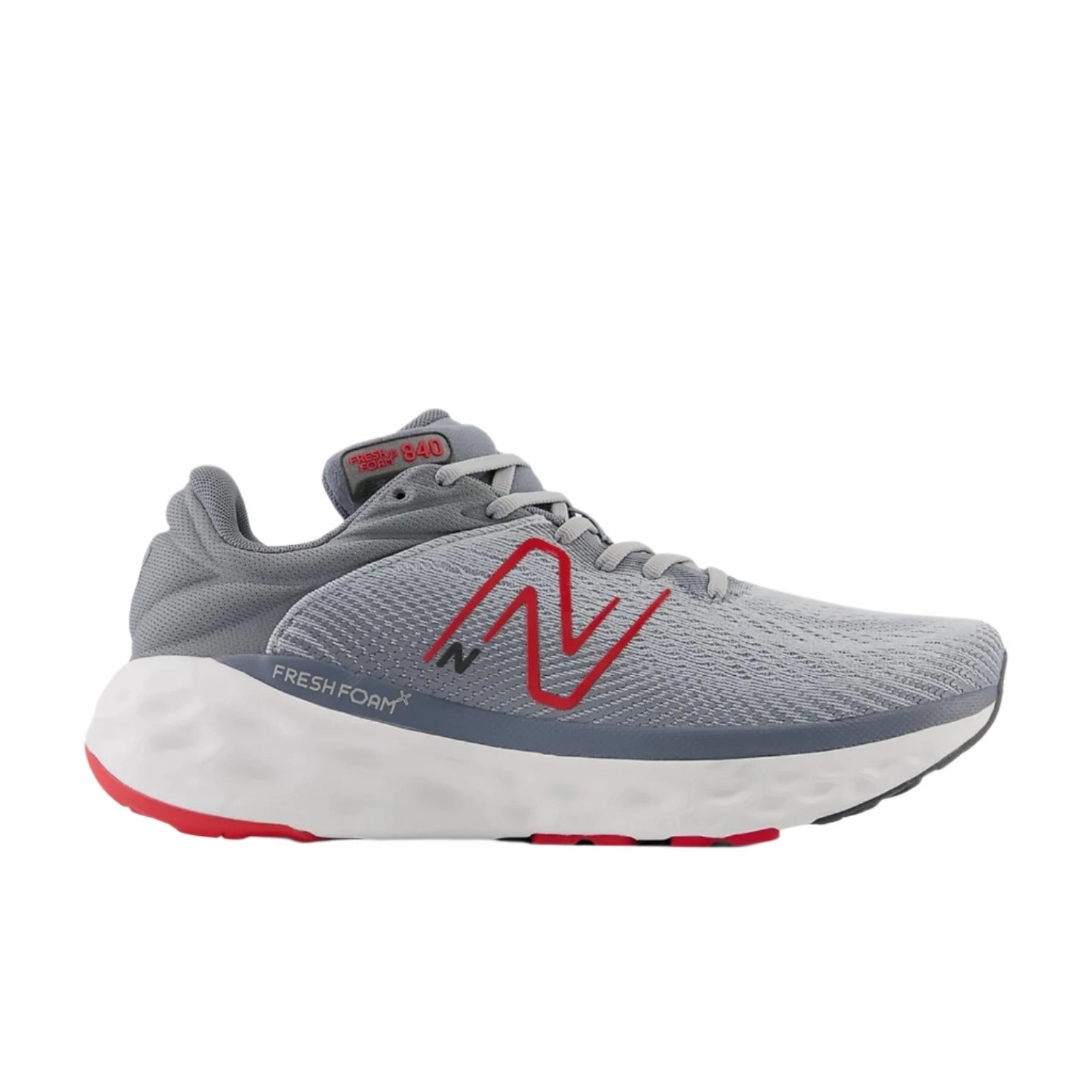 New Balance Chrome Blue Men's New Balance Fresh Foam X 840v1, Aluminium Grey/True Red, 10.5 2E Wide