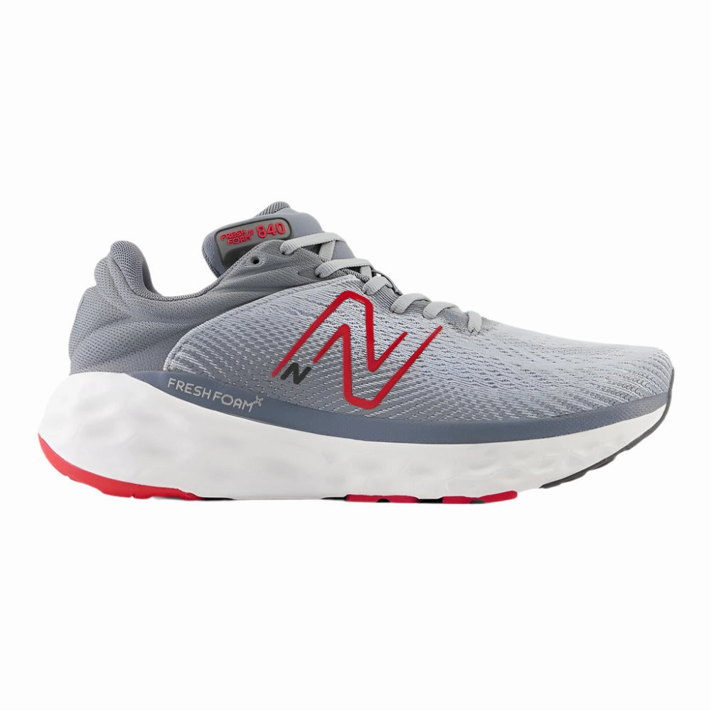 New Balance Ml574 Men's New Balance Fresh Foam X 840v1, Aluminum Grey/True Red, 8.5 D Medium