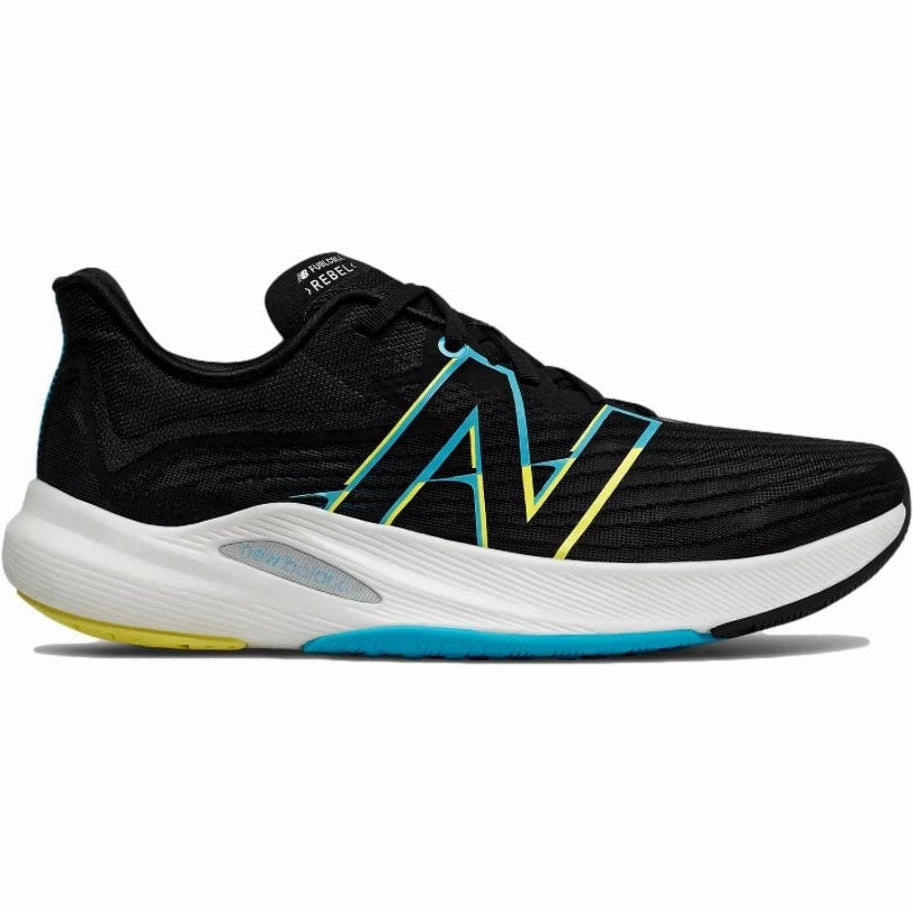 New Balance Sneakers For Man Men's New Balance FuelCell Rebel V2, Black/Virtual Sky/Ghost Pepper, 11.5 D Medium