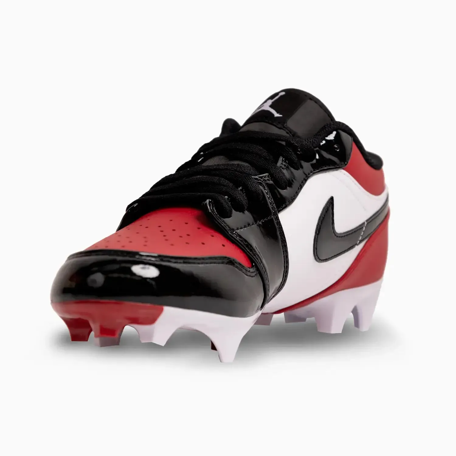 Men's Jordan 1 Low TD Football Cleat "Gym Red Black" Flat Soccer Cleats