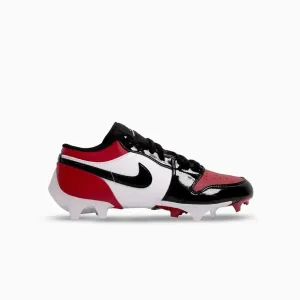 Men's Jordan 1 Low TD Football Cleat "Gym Red Black" Vizari Wide Soccer Cleats