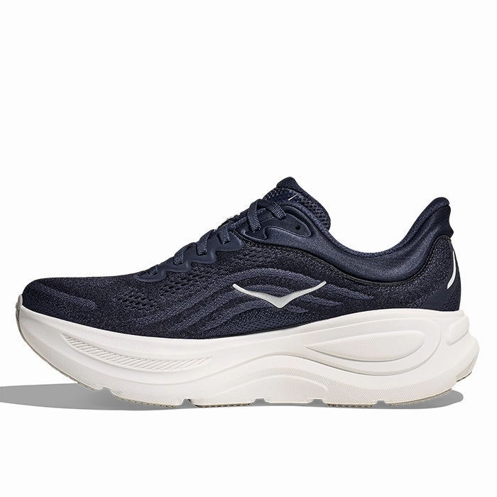 Mens Hoka Bondi 9 Extra Wide in Varsity Navy/White Walking