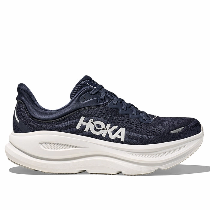 Shoes For Chefs Mens Hoka Bondi 9 Extra Wide in Varsity Navy/White