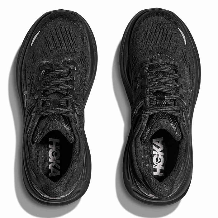 Best Shoes For Long Distance Walking Mens Hoka Bondi 9 in Black/Black