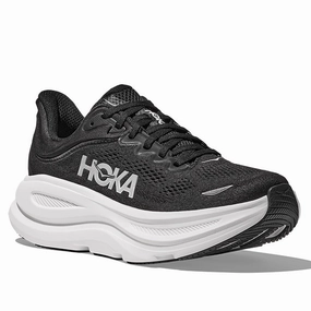 Mens Hoka Bondi 9 Wide in Black/White Running Warehouse