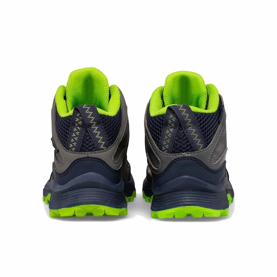 Best Affordable Waterproof Running Shoes Merrell Kids' Moab Speed Mid Waterproof - Navy/Grey/Lime