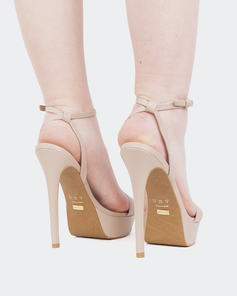 Sandals With A High Arch Morena Nude Leather