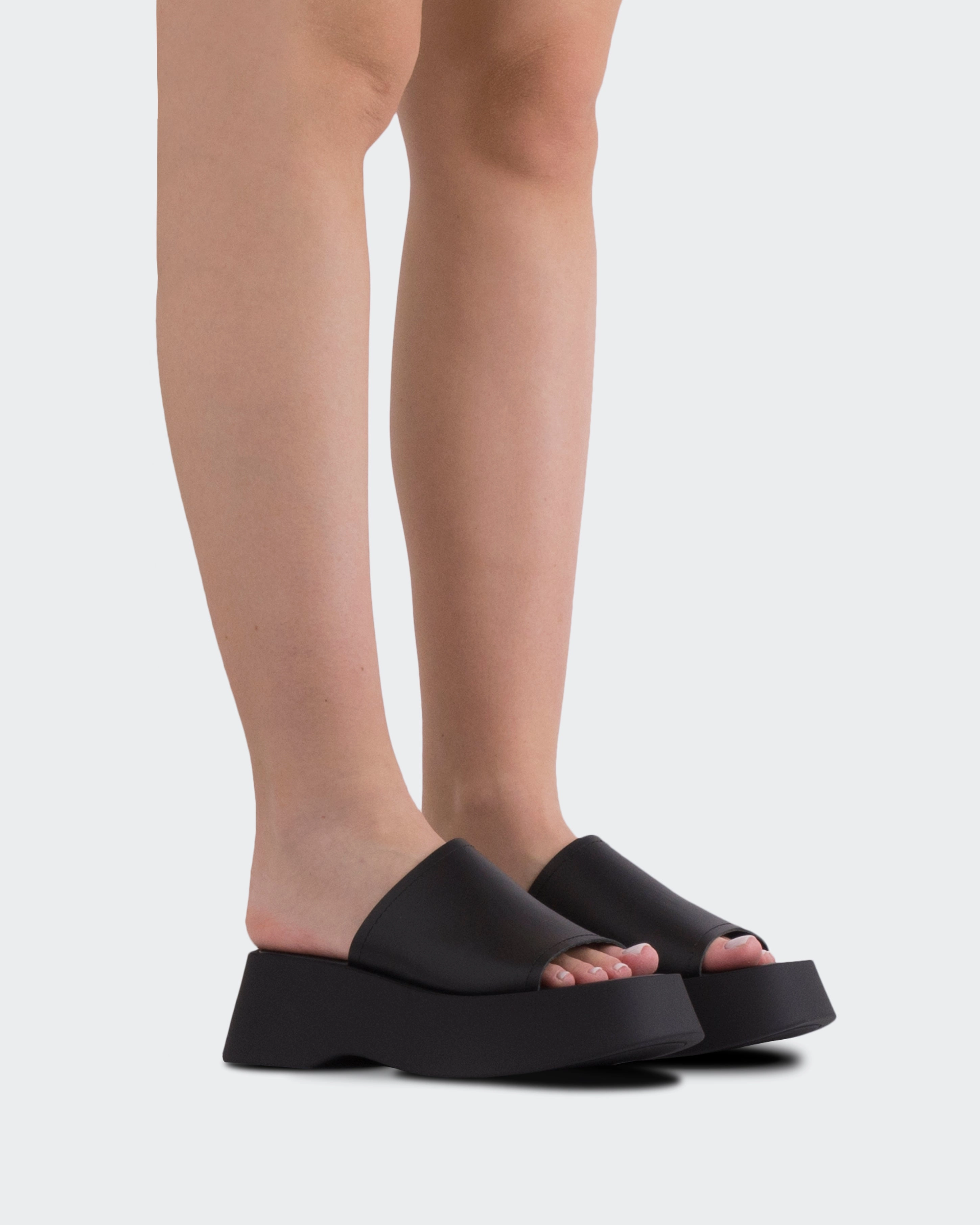 Mulder Black Leather Sandals Royal Caribbean