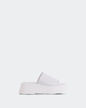 Mulder White Leather Top Sider Sandals