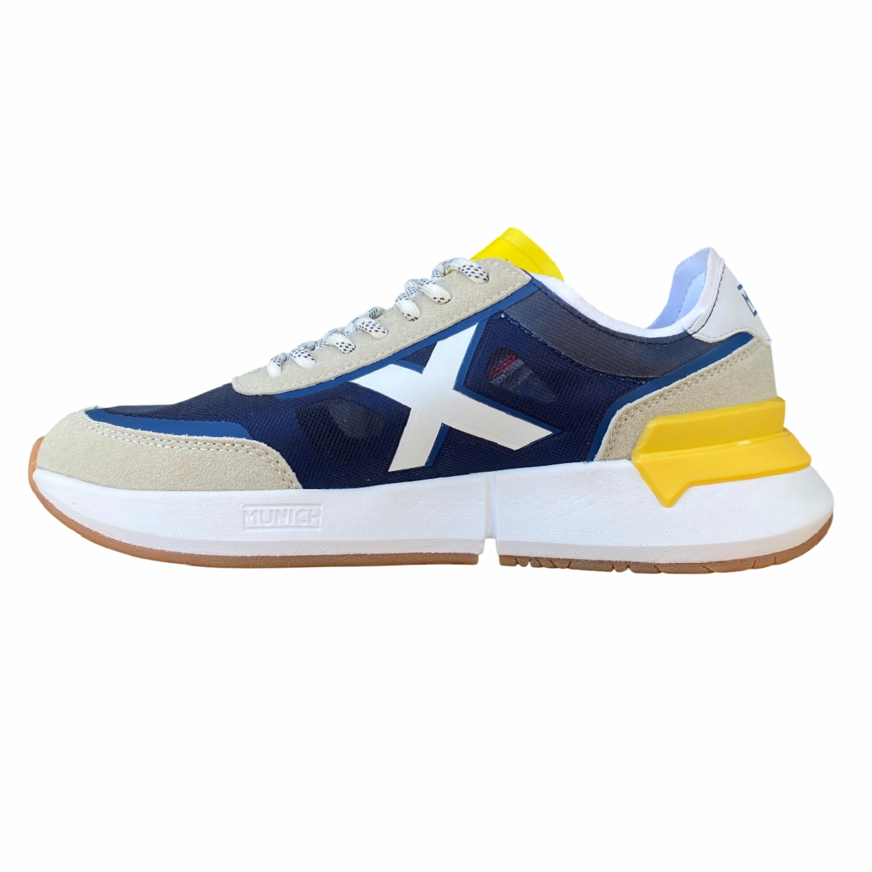 Munich scarpa sneakers da uomo Versus LS 4173 101 blu-beige Versace Shoes Sneakers