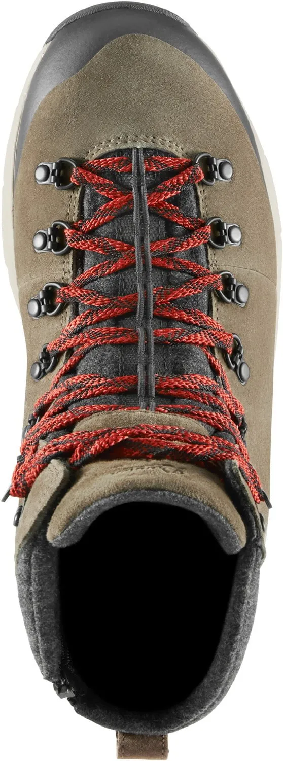 Danner Mens Arctic 600 Side-Zip 7in 200G Brown/Red Suede Hiking Boots Nice Looking Hiking Shoes