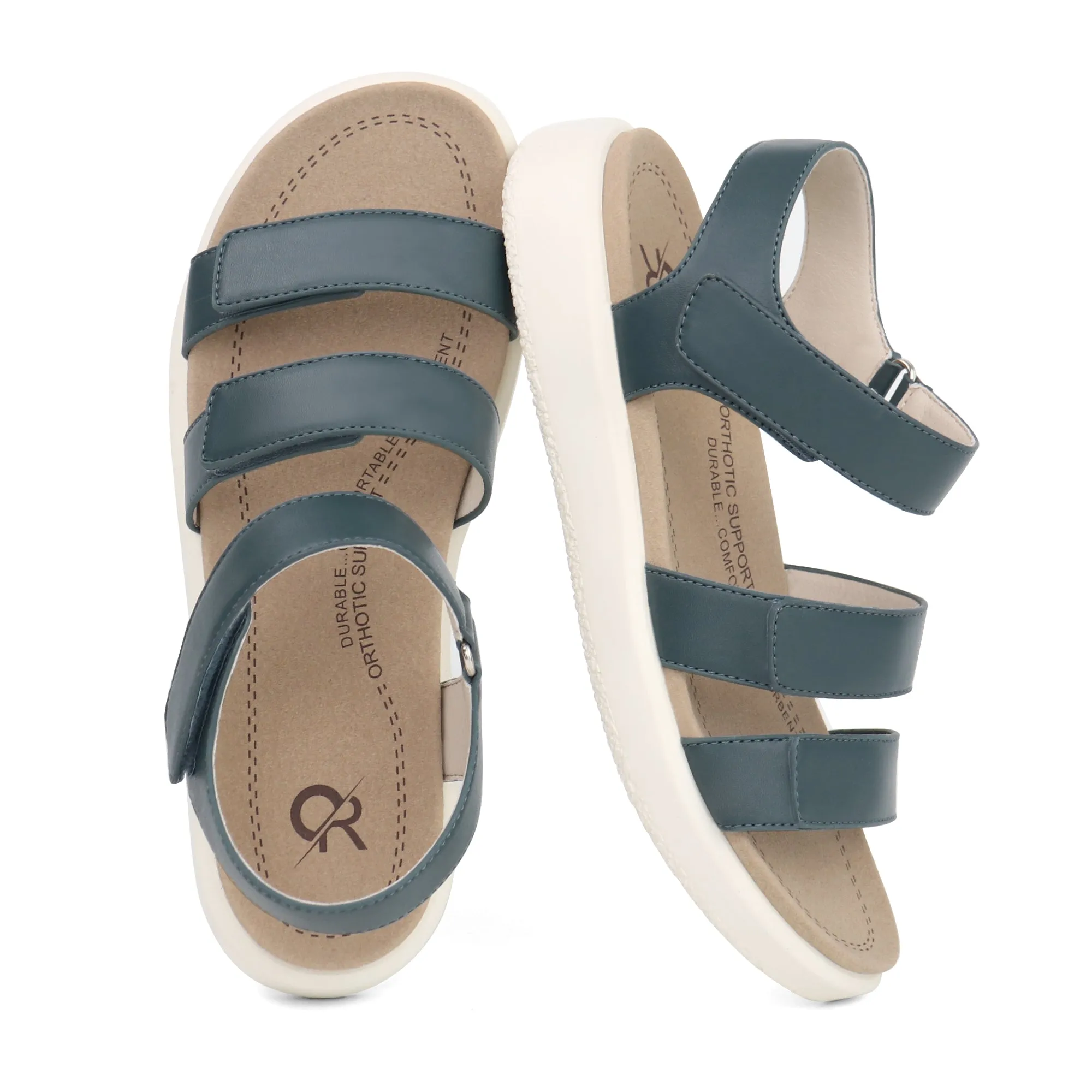 Powerstep Sandals Navy Arch Support Sandals-Kitty