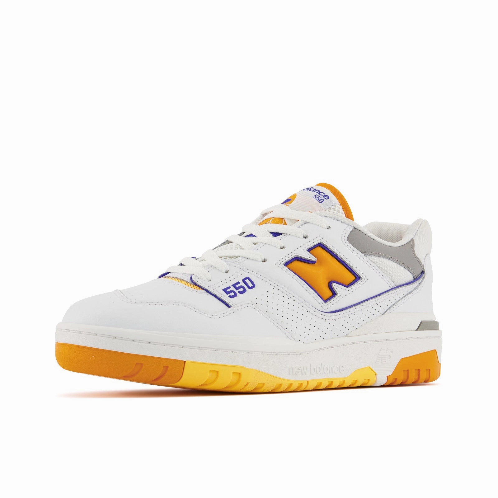 New Balance Men's 550 Lakers Shoes - White / Vibrant Orange / Purple New Balance 550 Outfits