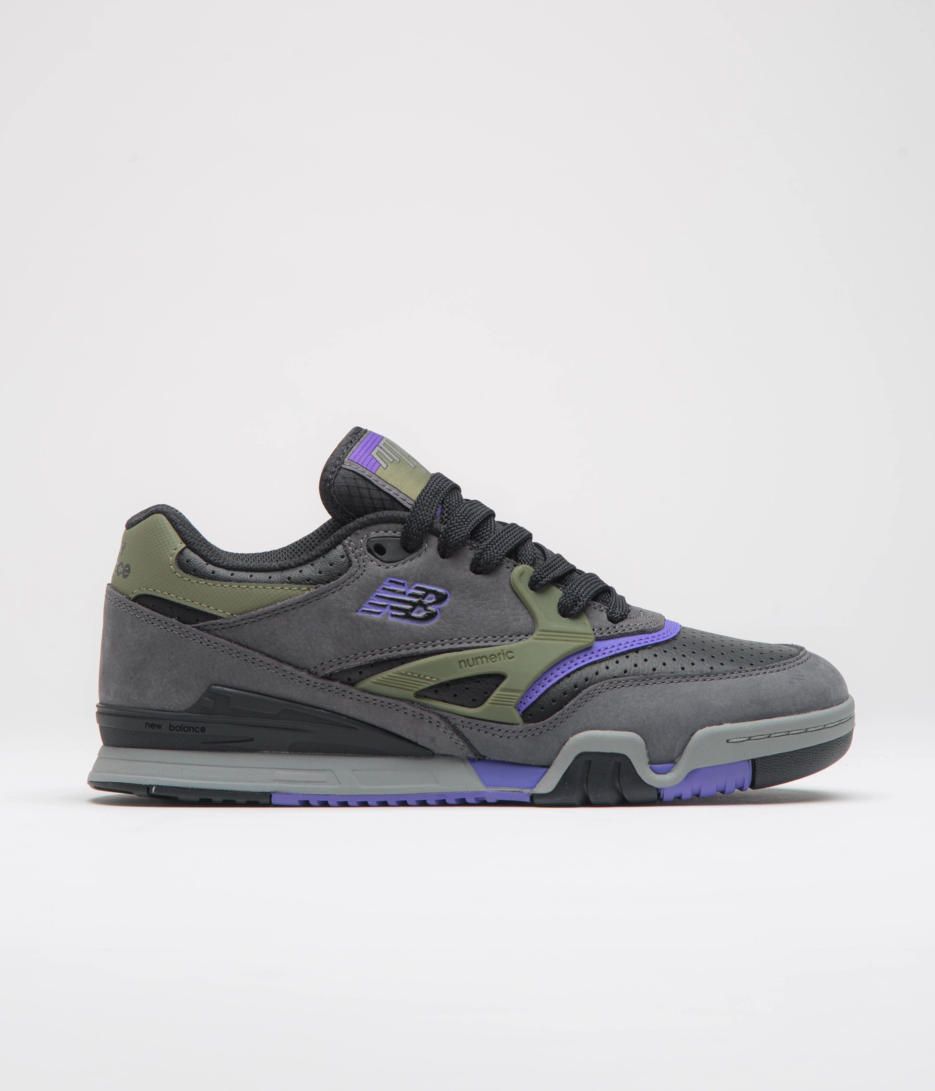 New Balance Numeric 770 Shoes - Charcoal / Purple New Balance Femme New