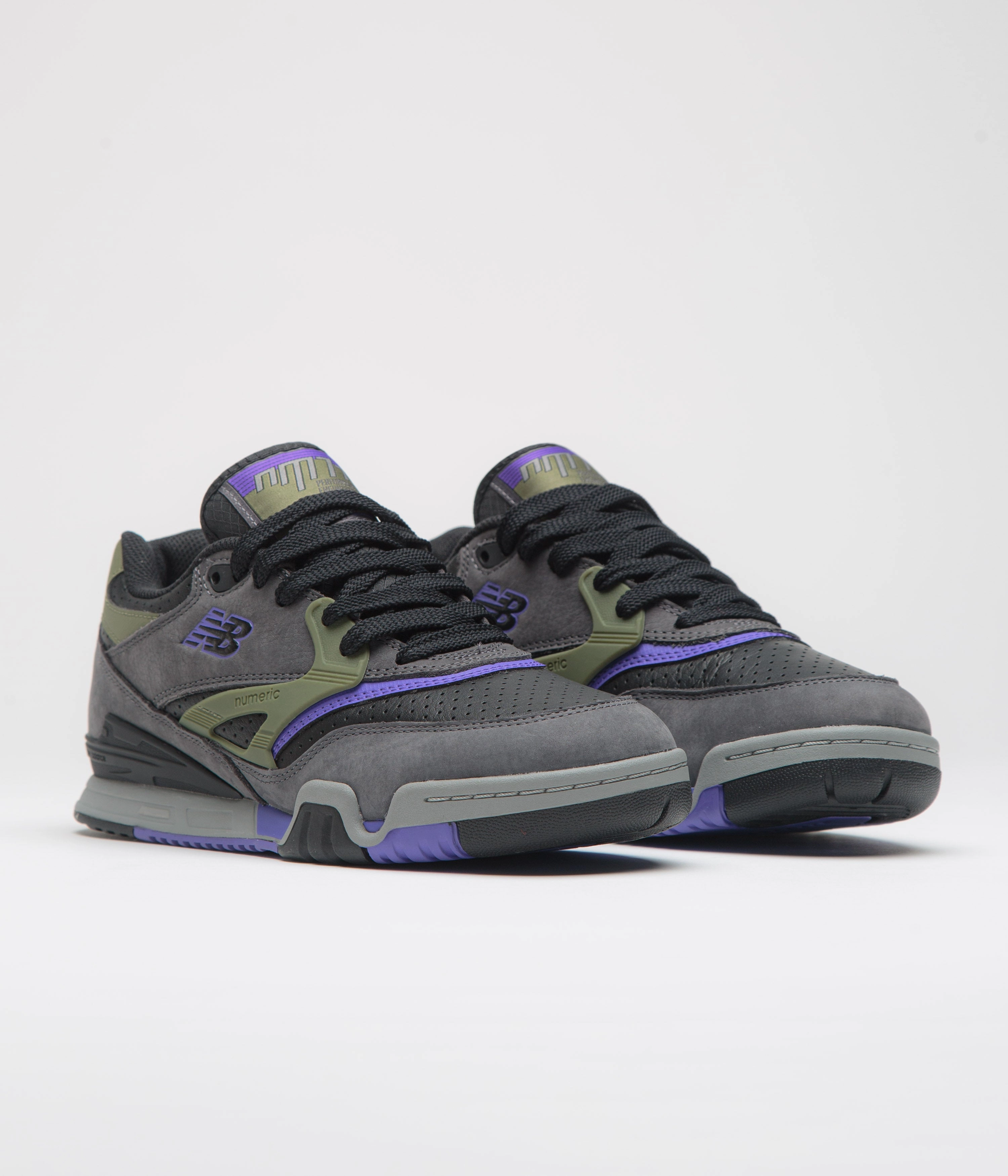 New Balance 9060 Mint Green New Balance Numeric 770 Shoes - Charcoal / Purple
