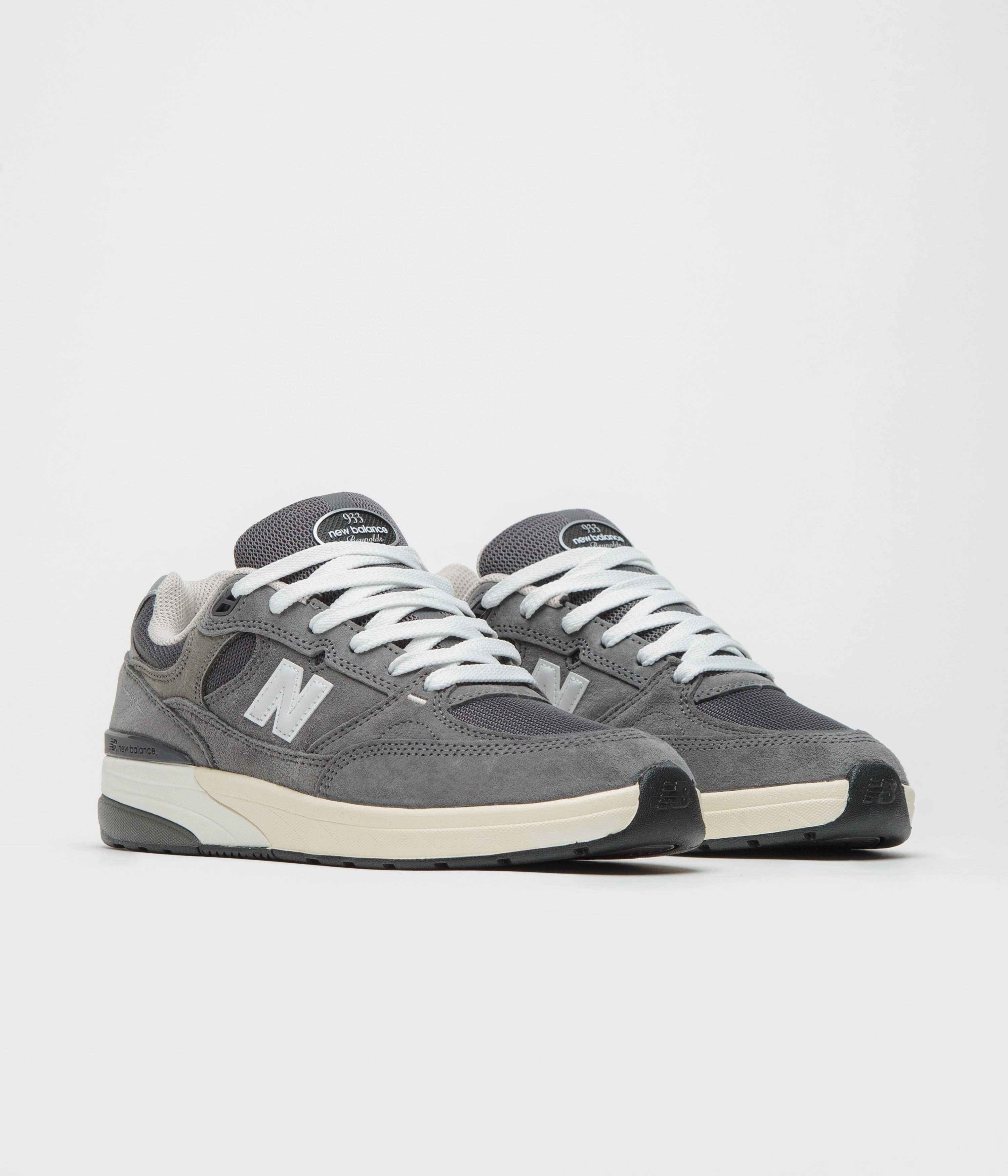 New Balance Numeric 933 Andrew Reynolds Shoes - Grey / White New Balance Football Cleats Wide