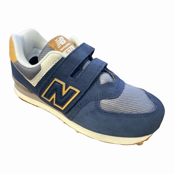 New Balance Scarpa sneakers da ragazzo con strappo PV574AB1 blu-grigio Um Sneakers